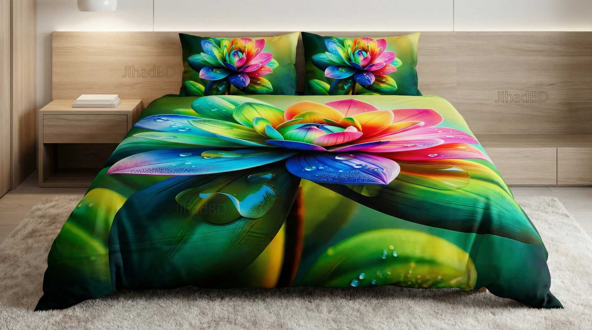 3D,প্রিন্টেড,ইয়ামিন,কটন,বেডশীট