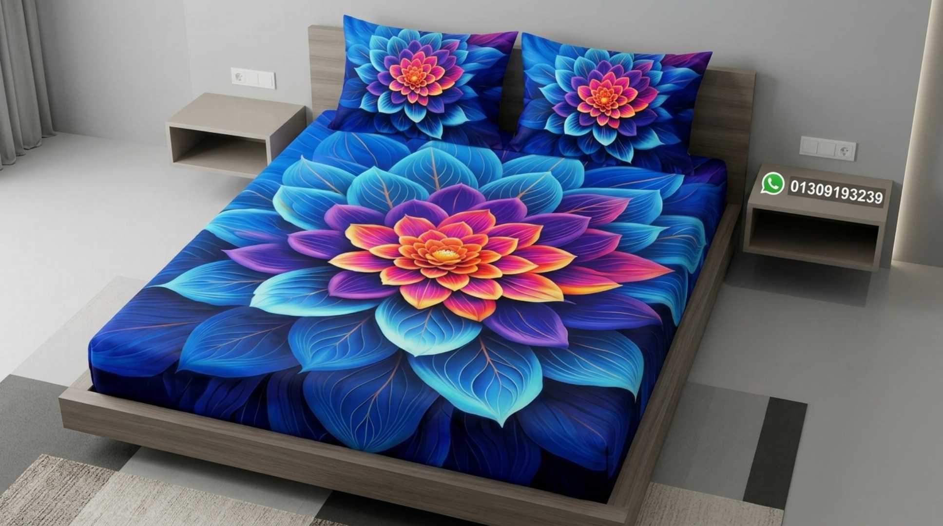 3D,প্রিন্টেড,ইয়ামিন,কটন,বেডশীট