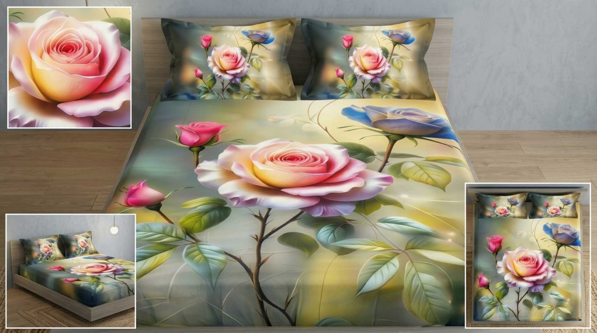 3D,প্রিন্টেড,ইয়ামিন,কটন,বেডশীট