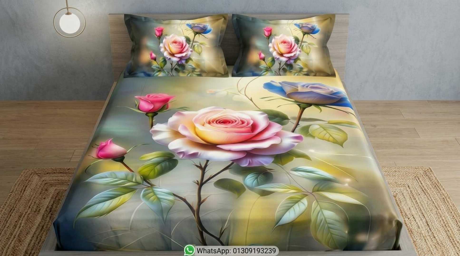 3D,প্রিন্টেড,ইয়ামিন,কটন,বেডশীট