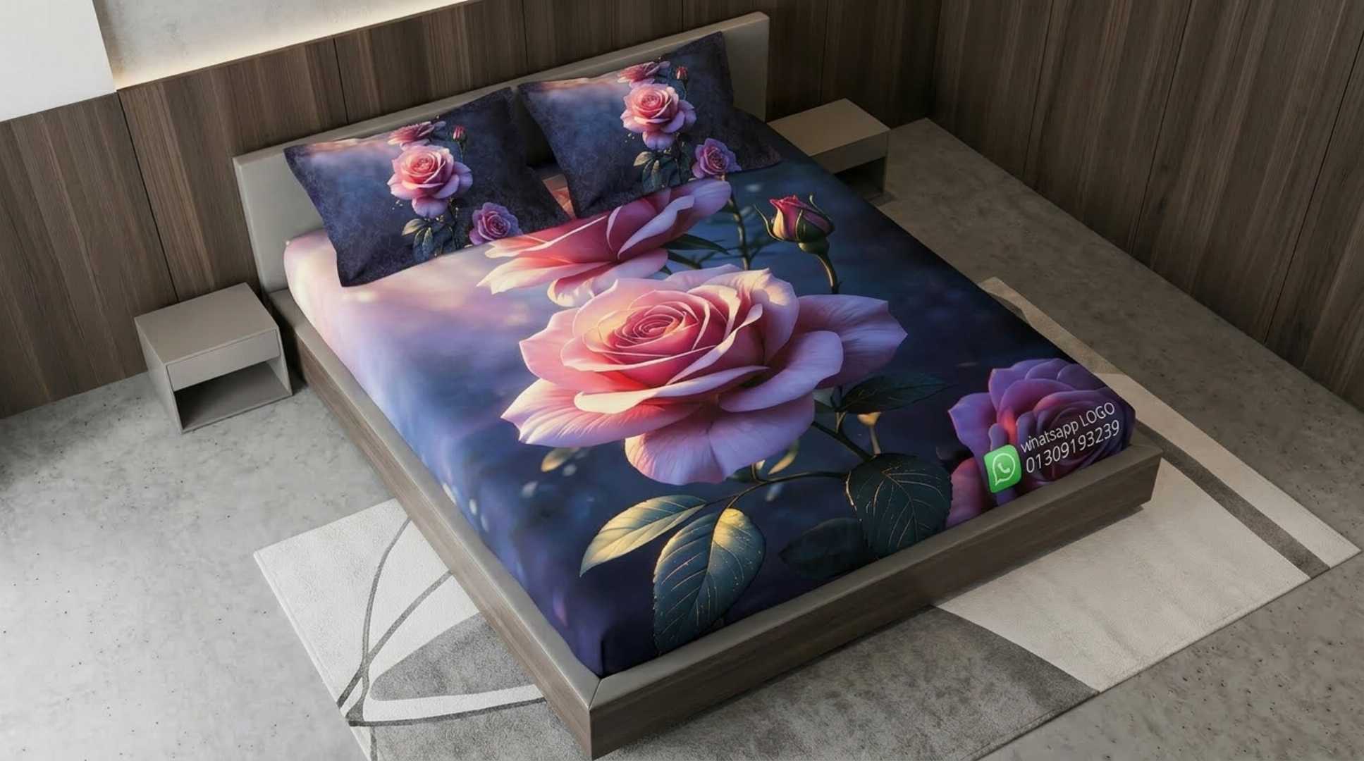 3D,প্রিন্টেড,ইয়ামিন,কটন,বেডশীট
