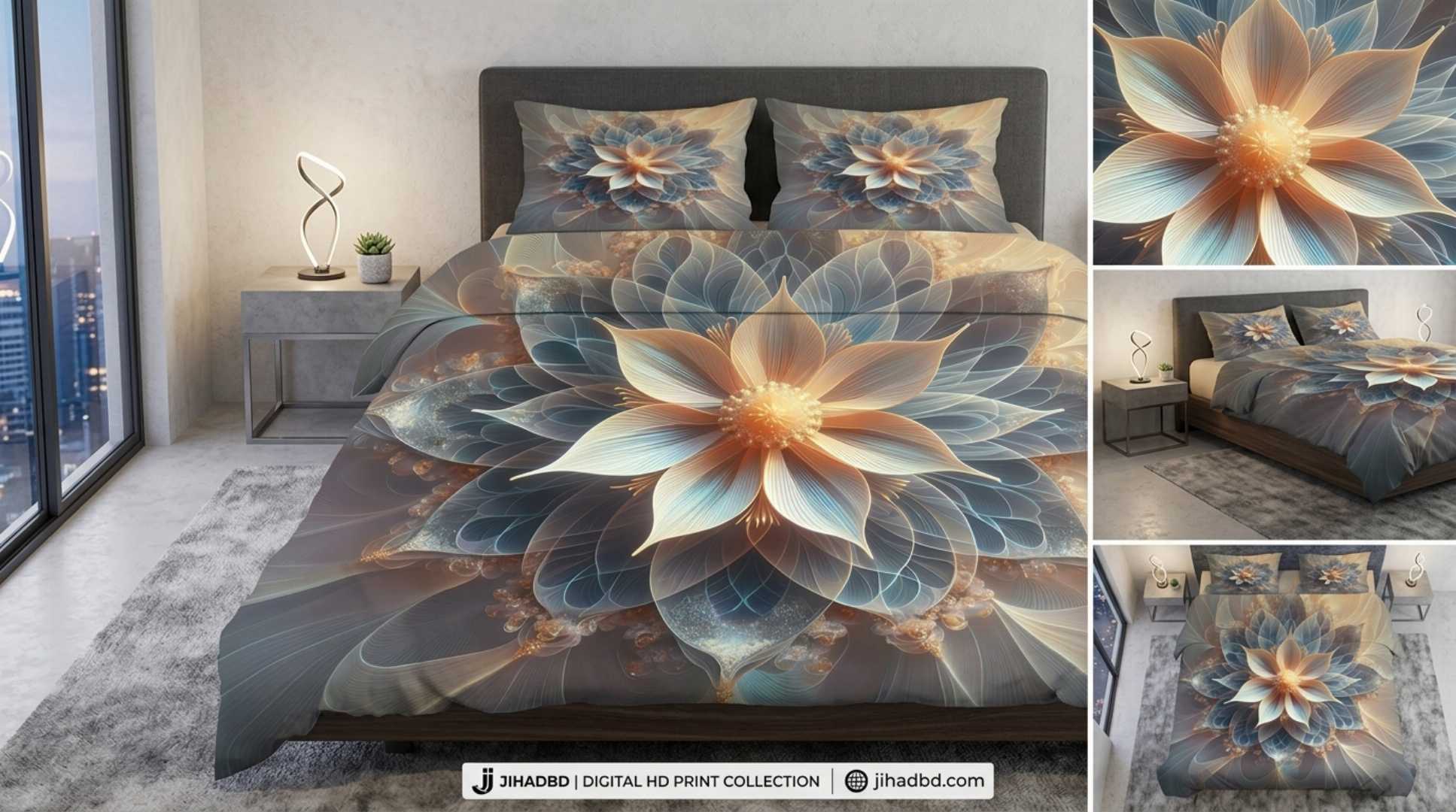3D,প্রিন্টেড,ইয়ামিন,কটন,বেডশীট