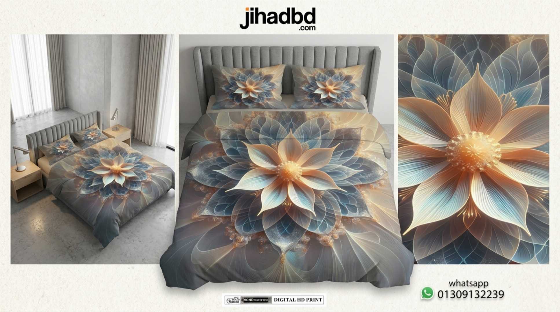 3D,প্রিন্টেড,ইয়ামিন,কটন,বেডশীট