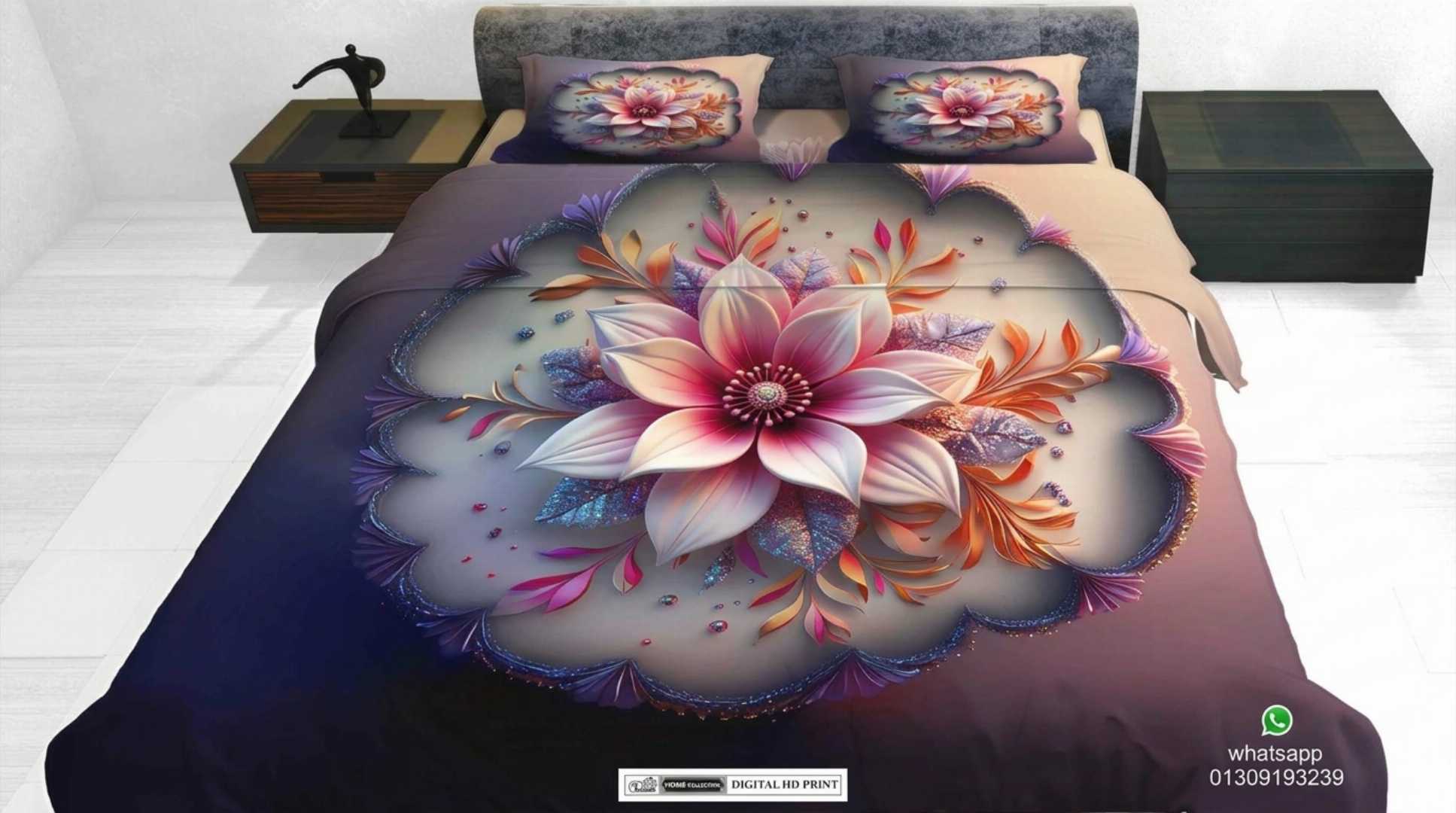 3D,প্রিন্টেড,ইয়ামিন,কটন,বেডশীট