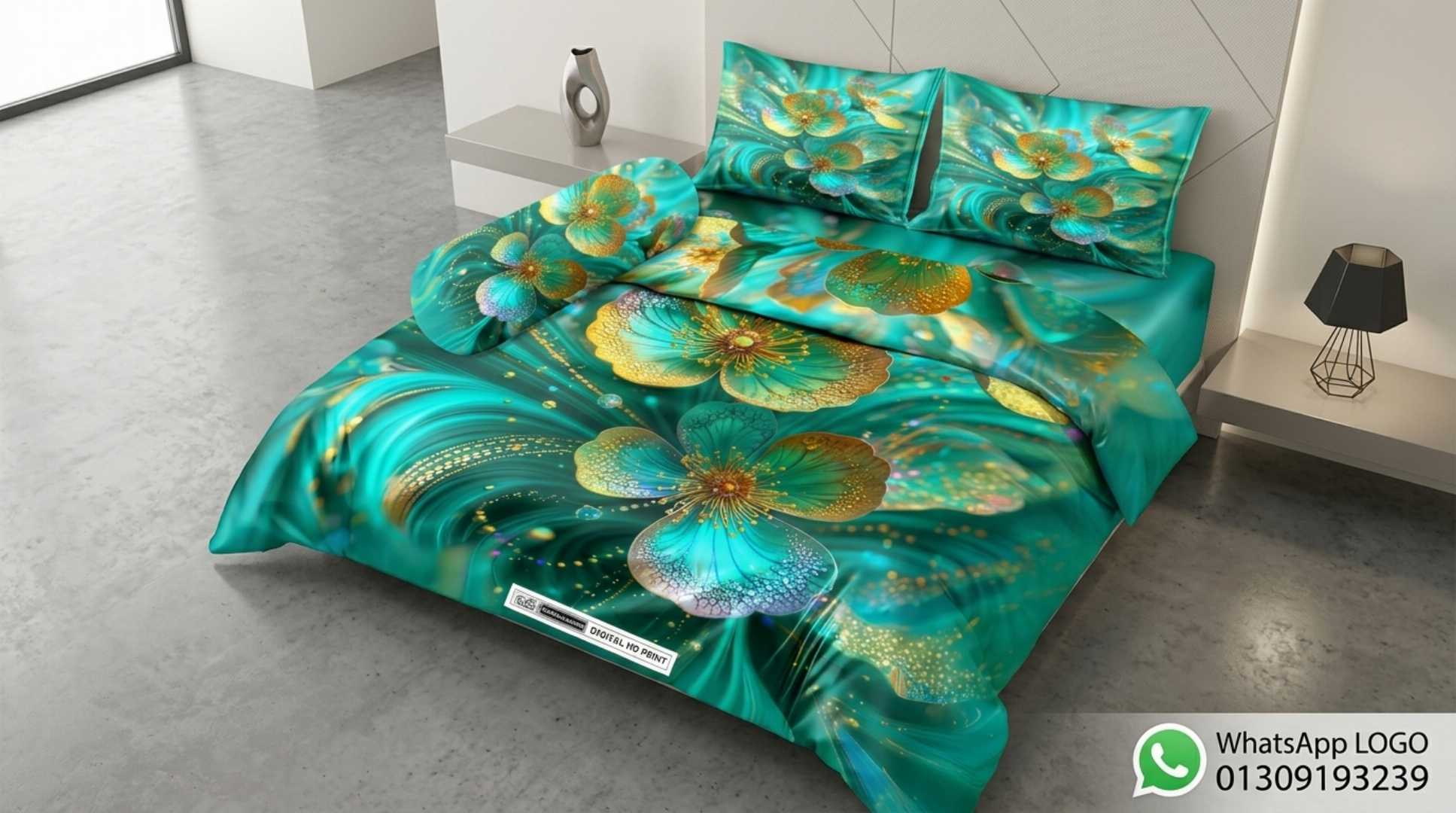 3D,প্রিন্টেড,ইয়ামিন,কটন,বেডশীট