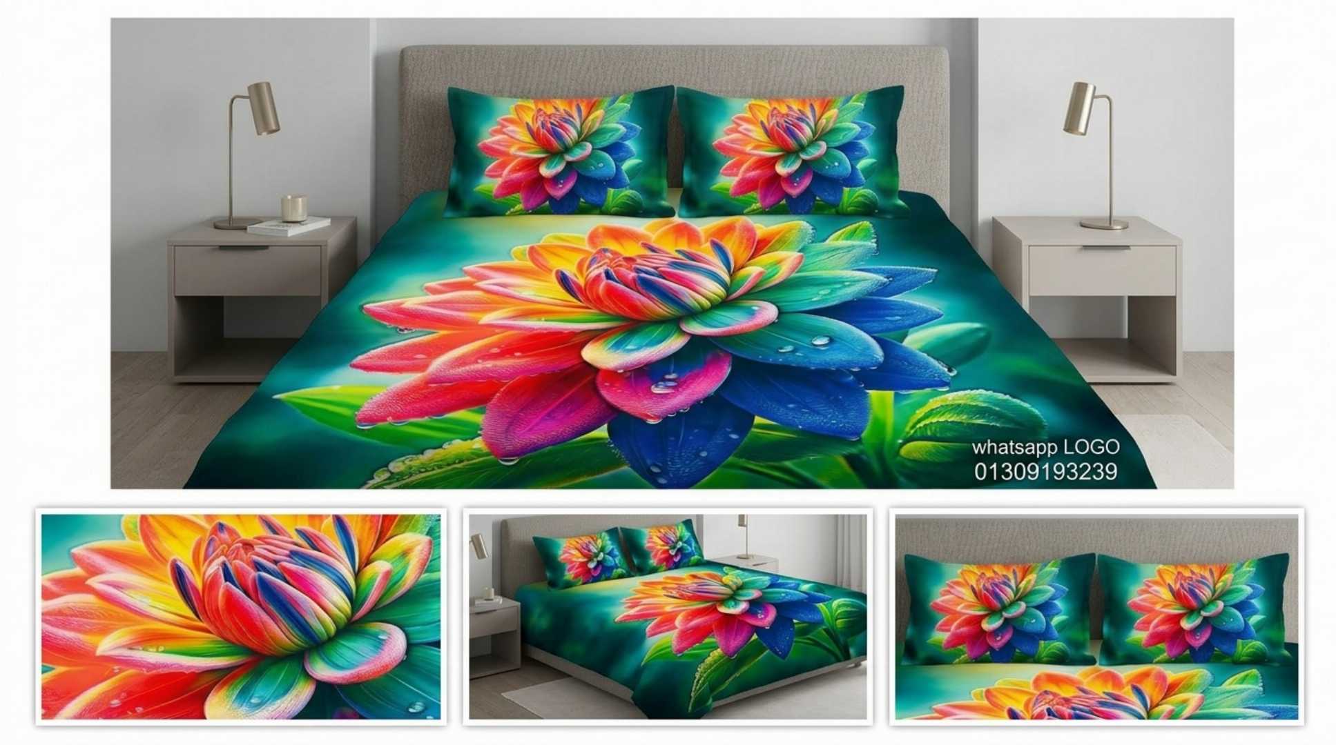 3D,প্রিন্টেড,ইয়ামিন,কটন,বেডশীট
