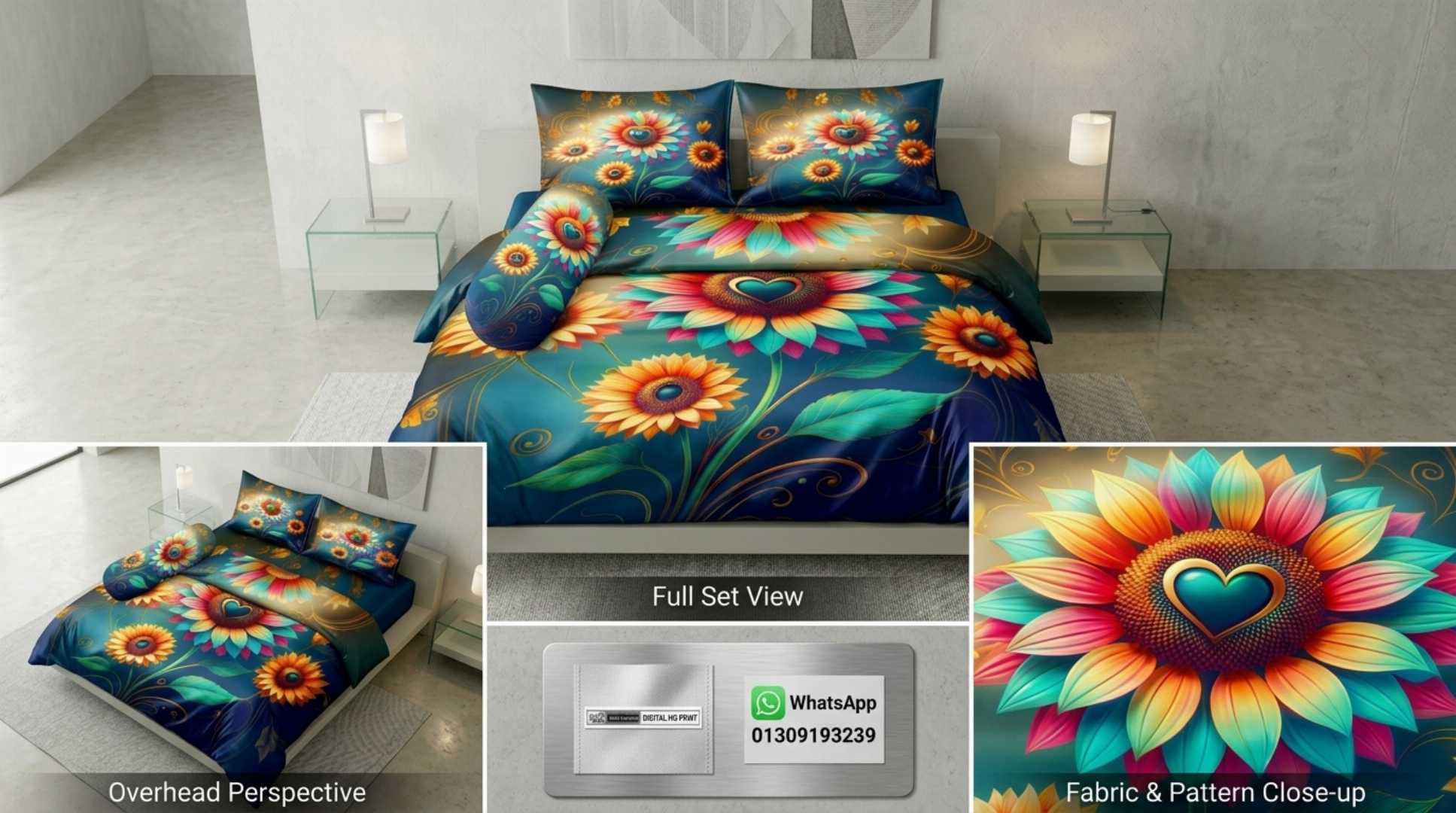 3D,প্রিন্টেড,ইয়ামিন,কটন,বেডশীট