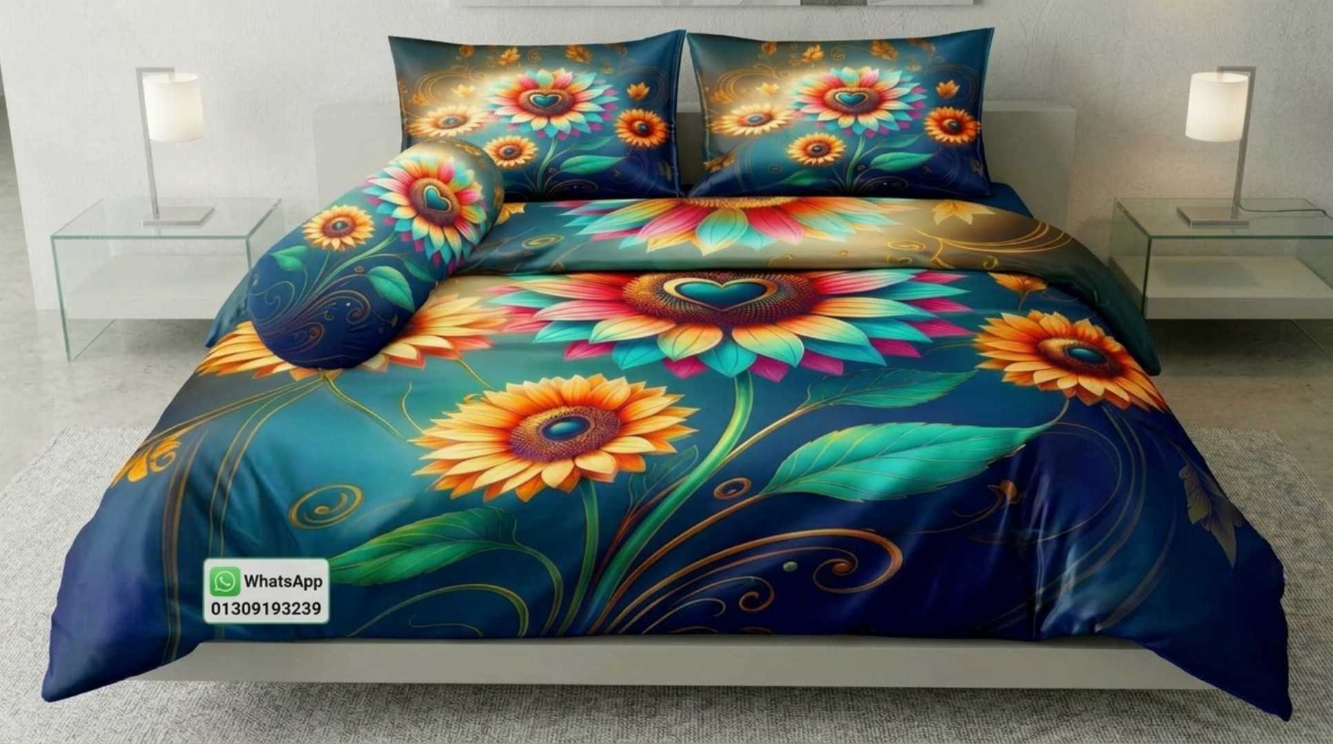 3D,প্রিন্টেড,ইয়ামিন,কটন,বেডশীট