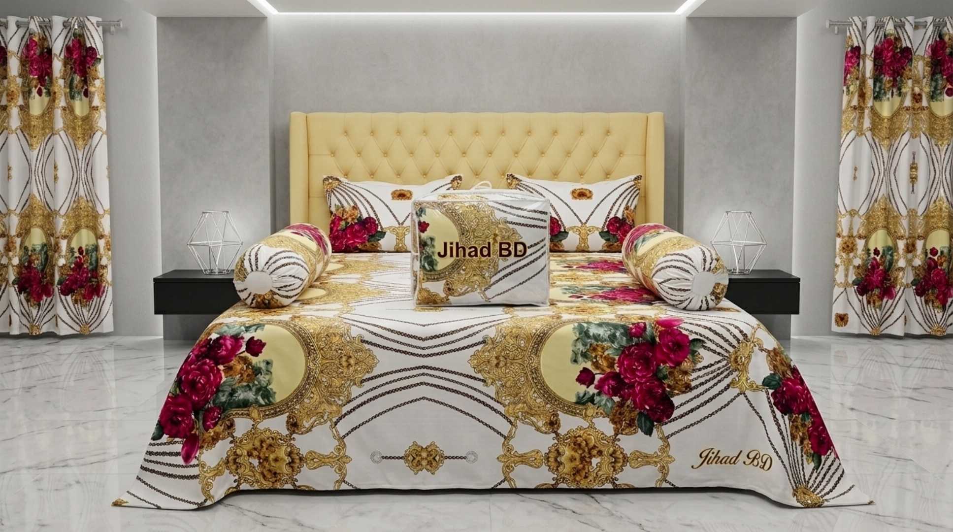 ৫,পিছ,সেট,প্রিমিয়াম,কোয়ালিটি,টুইল,কটন,ফেব্রিক্স,কমফোর্টার