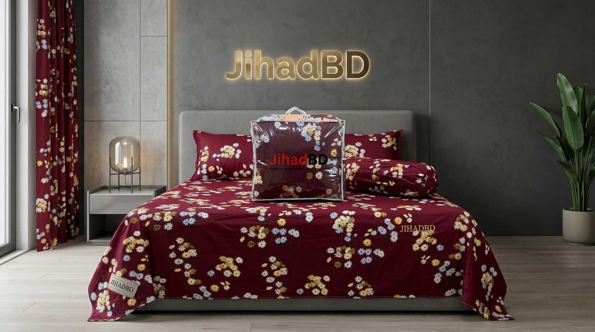 ৫,পিছ,সেট,প্রিমিয়াম,কোয়ালিটি,টুইল,কটন,ফেব্রিক্স,কমফোর্টার