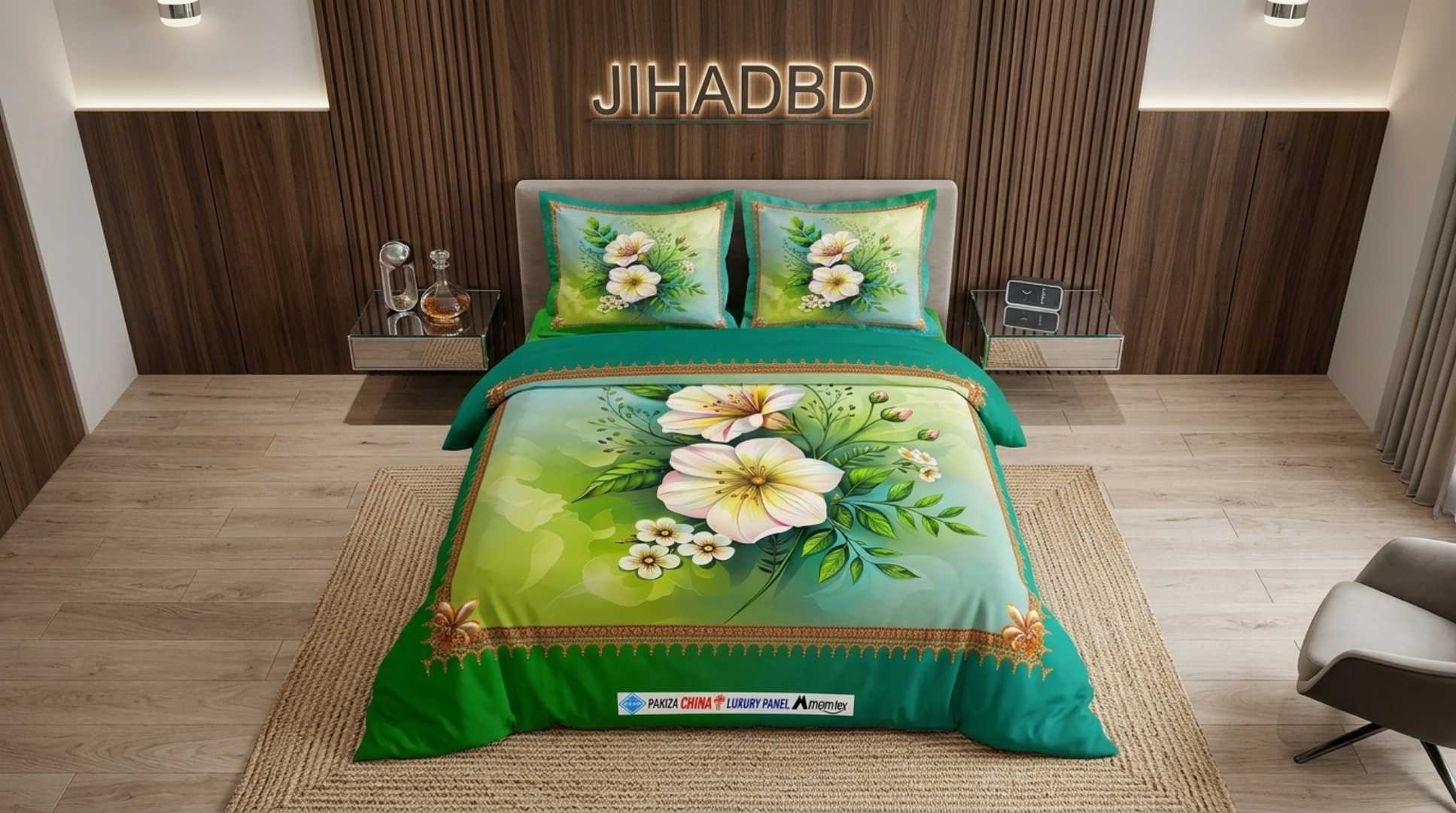 <meta name="title" content="King Size 3D Floral Cotton Bed Sheet Set | Luxury Bed Sheet Bangladesh">

<meta name="description" content="Premium quality king size 3D floral printed bed sheet made wi