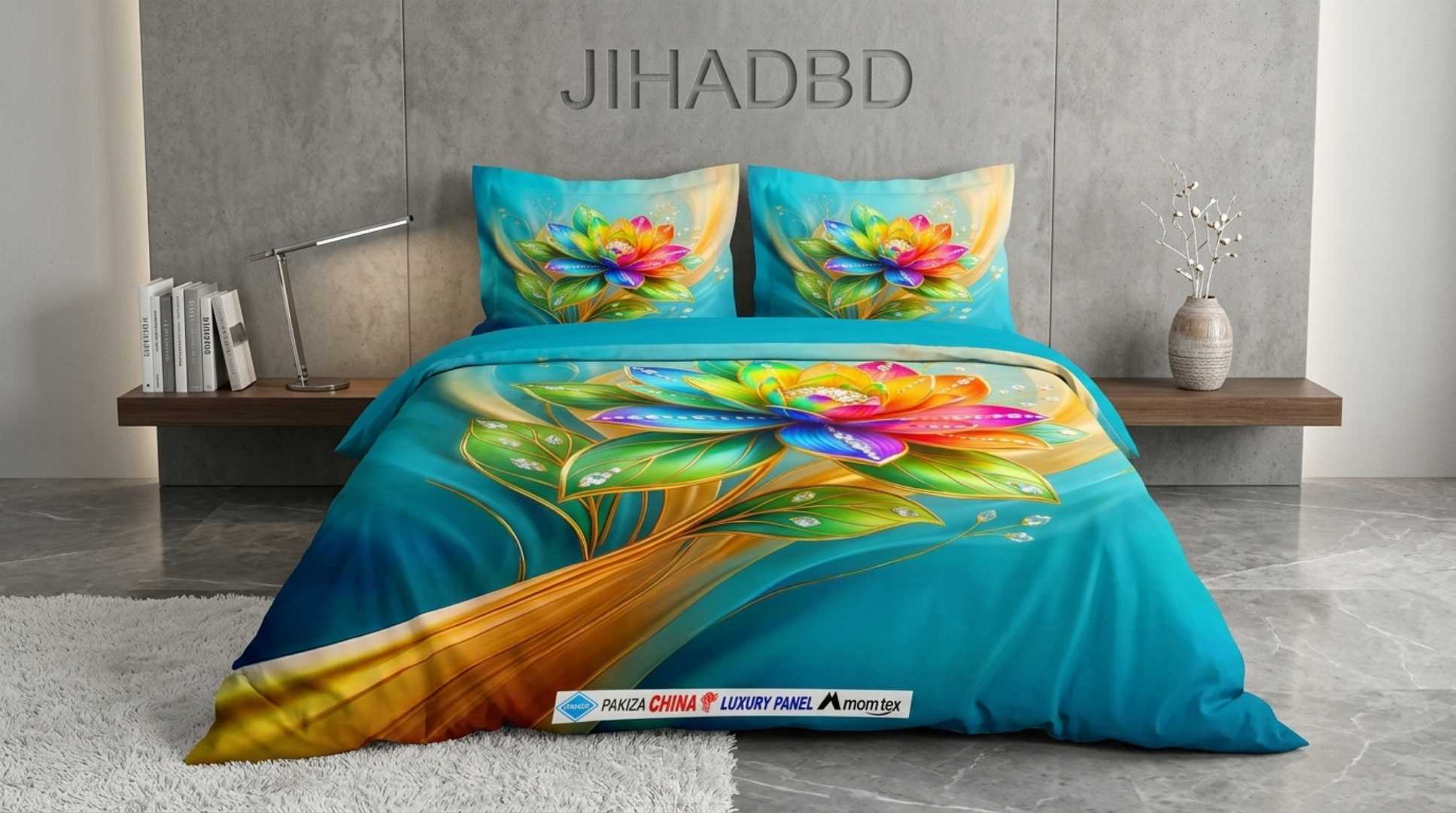 <meta name="title" content="King Size 3D Floral Cotton Bed Sheet Set | Luxury Bed Sheet Bangladesh">
<meta name="description" content="Premium quality king size 3D floral printed bed sheet made wi