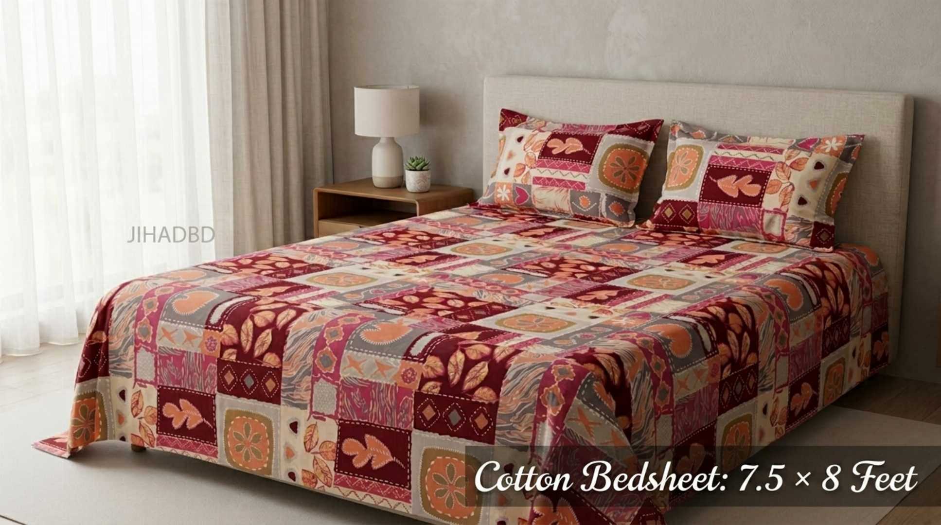 100% cotton twill bedsheet, cotton twill bed sheet Bangladesh, premium cotton bedsheet, king size bedsheet, double bed bedsheet, cotton bedsheet Bangladesh, twill bedsheet, 7.5x8 feet bedsheet, কটন টুইল বেডশীট, ১০০% কটন বেডশীট, কিং সাইজ বেডশীট, প্রিমিয়াম বেডশীট, JihadBD