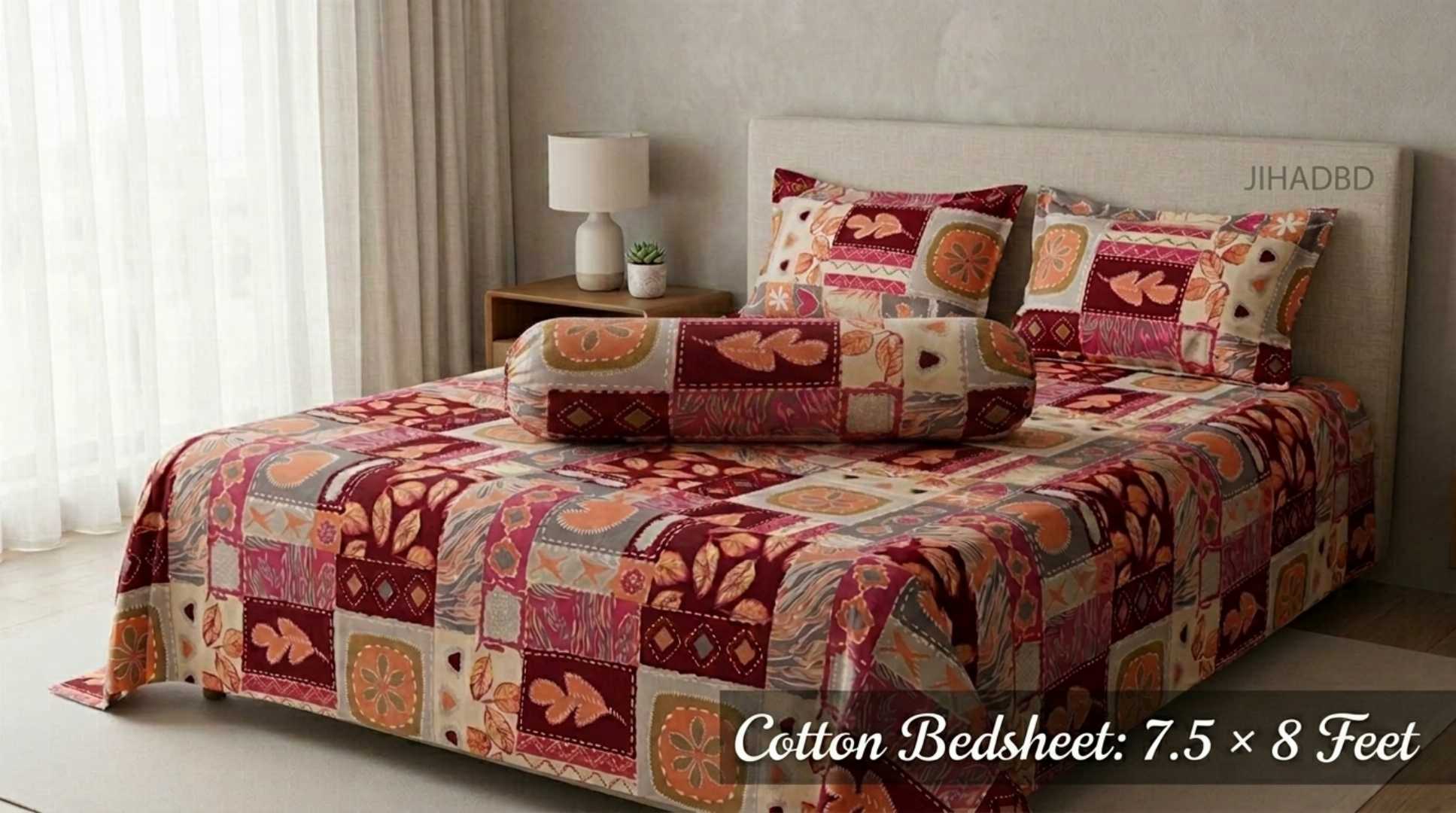 100% cotton twill bedsheet, cotton twill bed sheet Bangladesh, premium cotton bedsheet, king size bedsheet, double bed bedsheet, cotton bedsheet Bangladesh, twill bedsheet, 7.5x8 feet bedsheet, কটন টুইল বেডশীট, ১০০% কটন বেডশীট, কিং সাইজ বেডশীট, প্রিমিয়াম বেডশীট, JihadBD