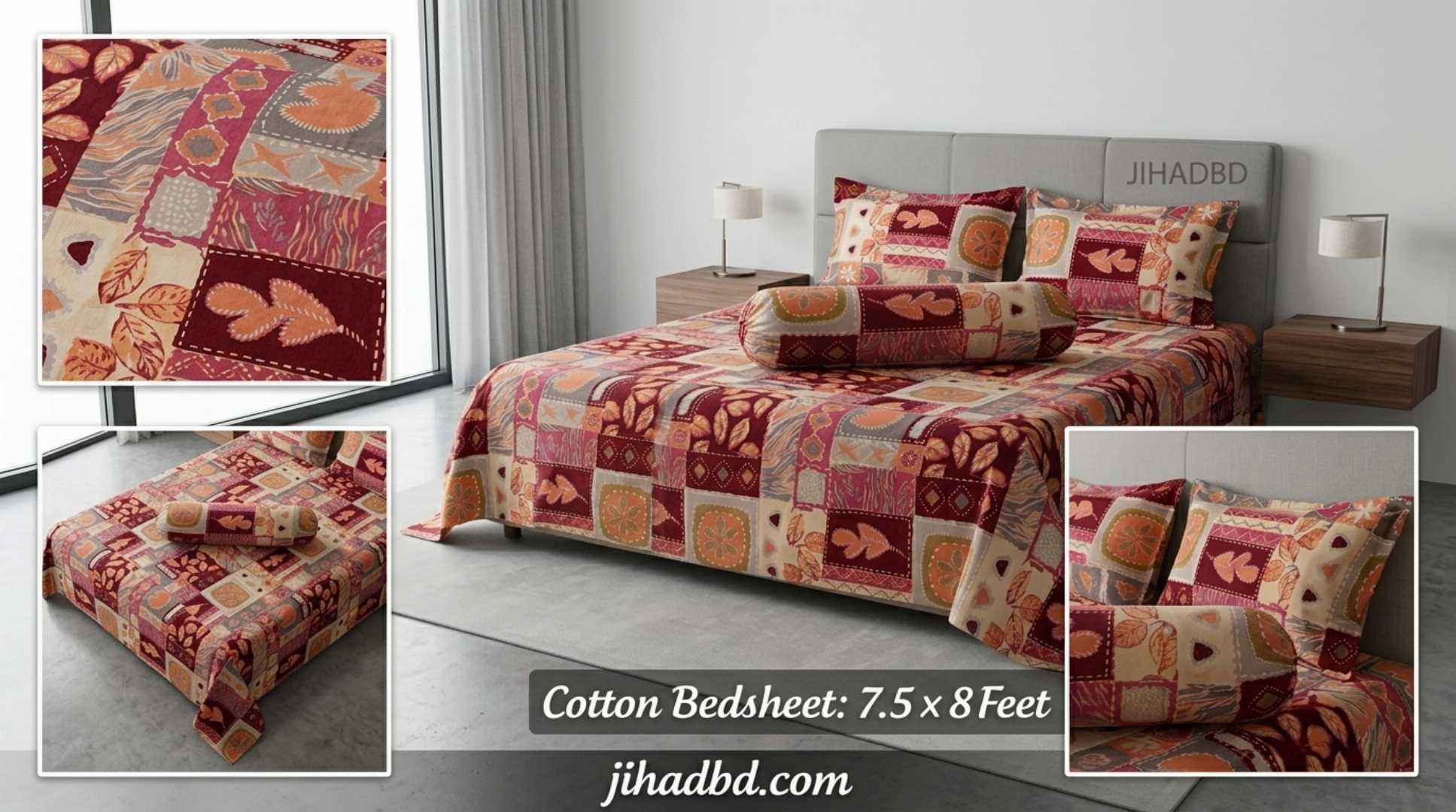 100% cotton twill bedsheet, cotton twill bed sheet Bangladesh, premium cotton bedsheet, king size bedsheet, double bed bedsheet, cotton bedsheet Bangladesh, twill bedsheet, 7.5x8 feet bedsheet, কটন টুইল বেডশীট, ১০০% কটন বেডশীট, কিং সাইজ বেডশীট, প্রিমিয়াম বেডশীট, JihadBD