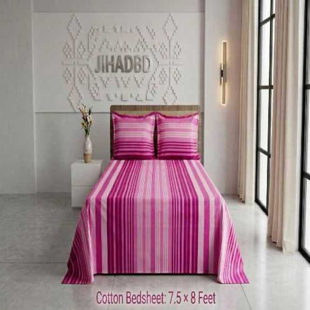 100% Cotton Twill Bed Sheet, Cotton Bedsheet Bangladesh, Premium Bedsheet, Twill Cotton Bedsheet, King Size Bedsheet, 7.5x8 Feet Bedsheet, Premium Quality Bedsheet, Jihad BD, Jihadbd Bedsheet, Bedsheet Online Bangladesh, Cotton Bed Sheet Price Bangladesh, Luxury Bedsheet, Home Textile Bangladesh