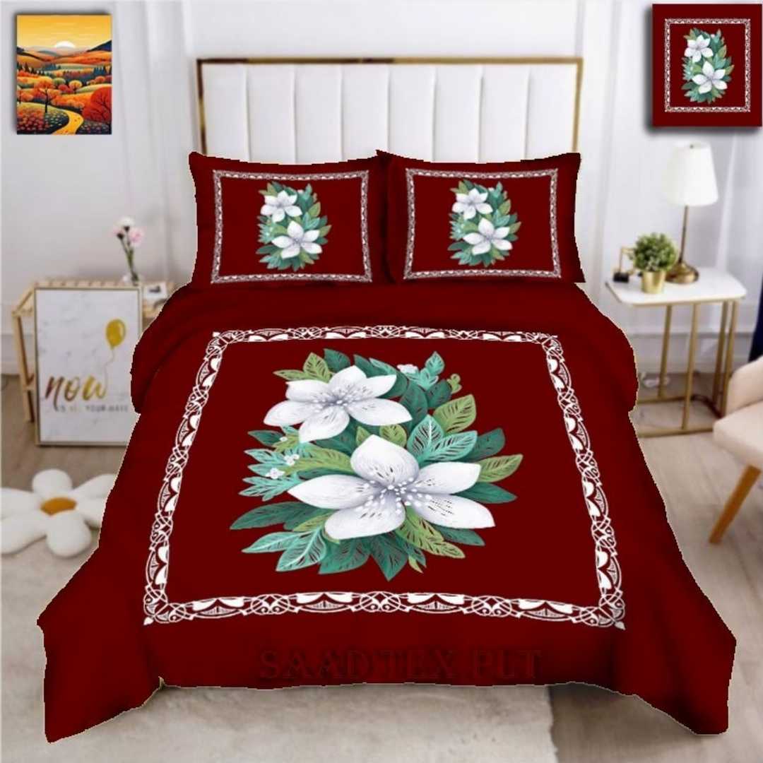 Luxury King Size CLASSICAL PRIME HOMETEX Cotton Bedsheet – 100% কটন, ৭.৫ × ৮ ফিট কিং সাইজ, ১০০% কালার গ্যারান্টি। ৩ পিস ৳১,০৫০ ও ৪ পিস ৳১,২০০।
