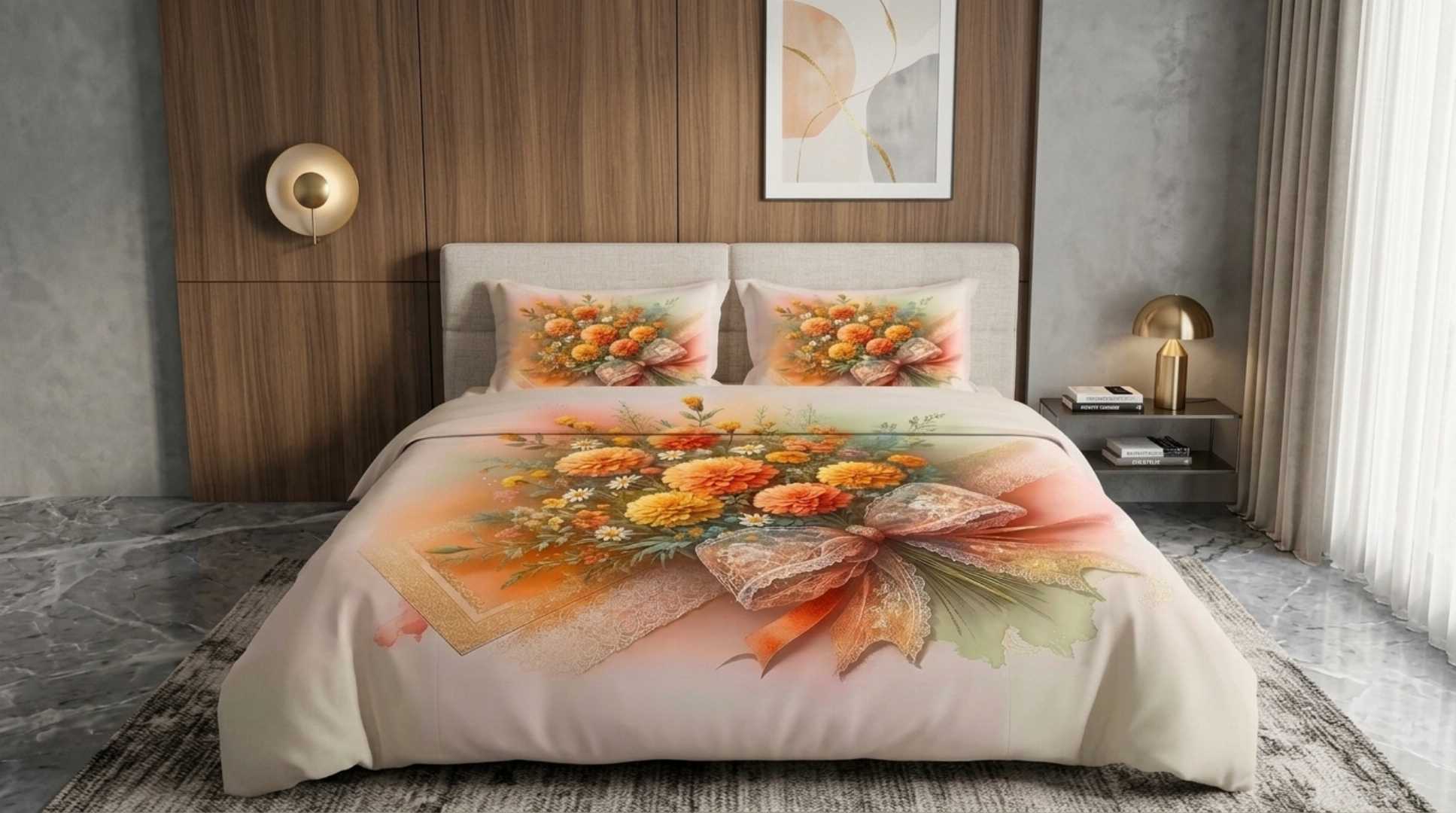 100% Cotton Bedsheet, Digital 3D Printed Bedsheet, Premium Hometex Bedsheet, Cotton Bedsheet BD, 3D Bedsheet Bangladesh, Premium Quality Bedsheet, King Size Bedsheet, Double Bed Bedsheet, Hometex Bedsheet, Jihad BD