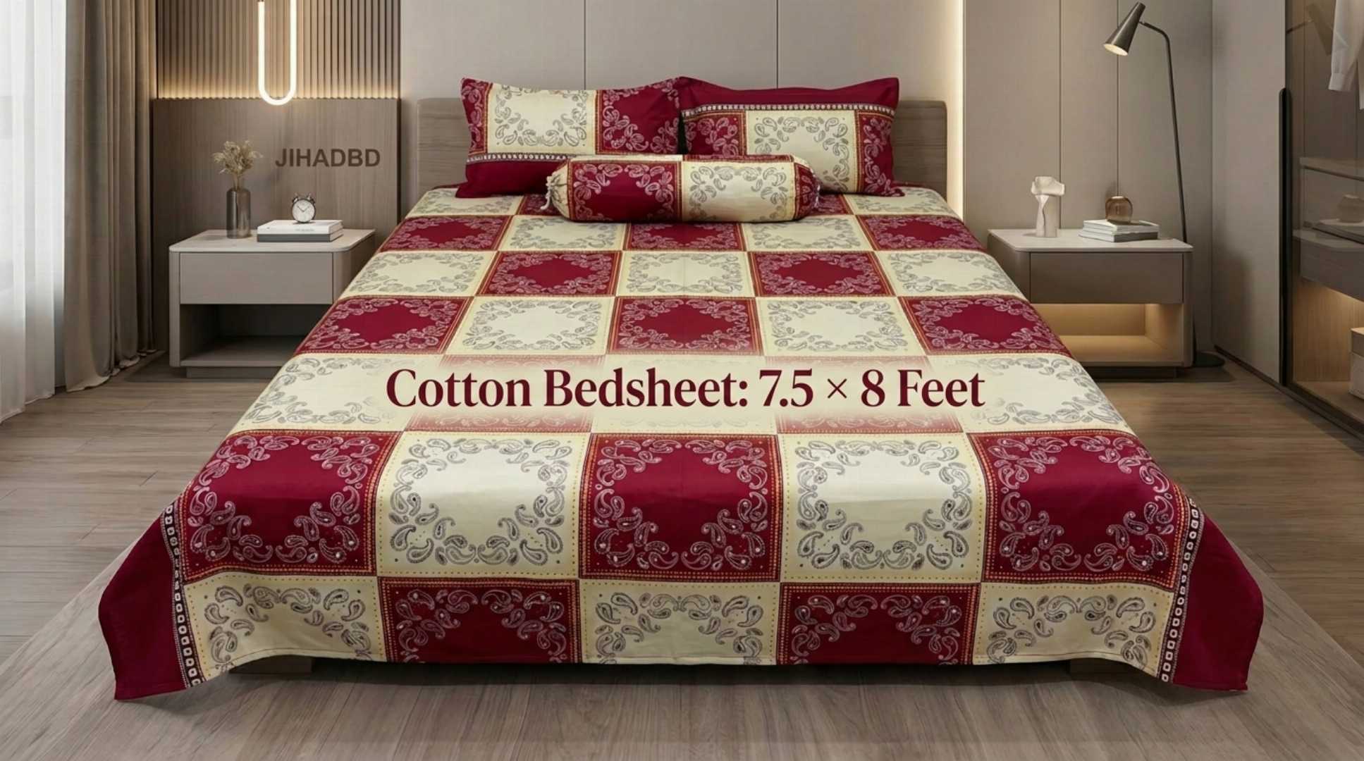 100% cotton twill bedsheet, cotton twill bedsheet Bangladesh, king size bedsheet, 100% cotton bedsheet, premium cotton bedsheet, double bed bedsheet, 7.5x8 feet bedsheet, cotton bedsheet Bangladesh, কটন টুইল বেডশীট, ১০০% সুতি বেডশীট, কিং সাইজ বেডশীট, ডাবল বেড বেডশীট, ৩ পিস বেডশীট, ৪ পিস বেডশীট, JihadBD